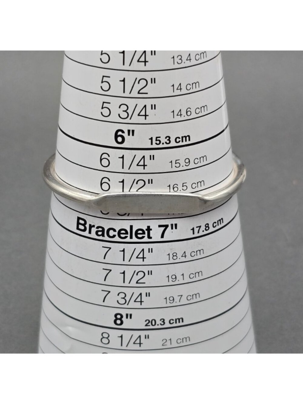 Vintage 800 Silver Cuff Bracelet 6.75" Engravable ID Plate Ball Tip Minimalist - Picture 13 of 14